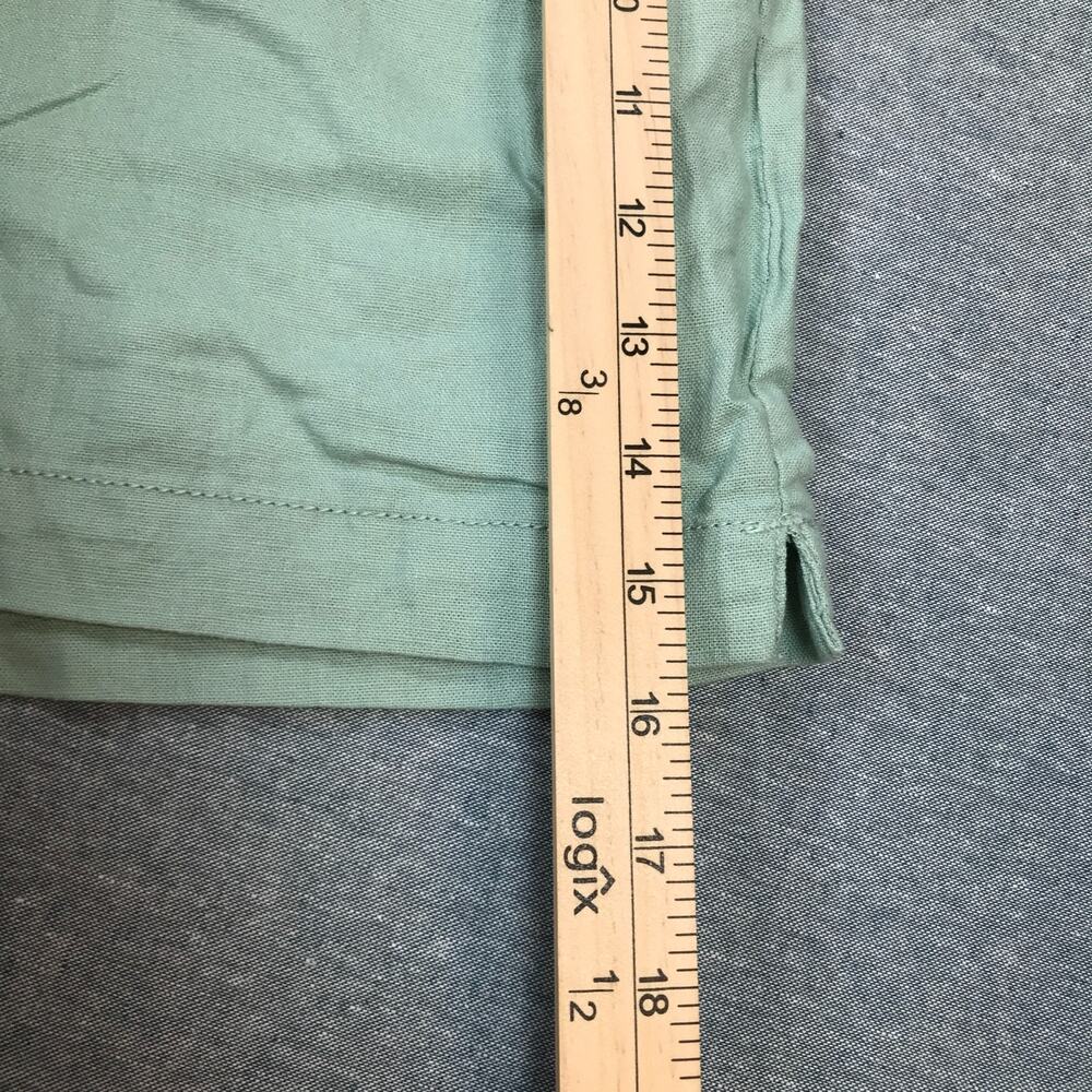 Briggs Womens XL Pull On Shorts Green Linen Blend Pockets Lightweight 5" NWT AW3 - Picture 6 of 7